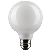 SATCO 6 Watt G25 LED Lamp, White, Medium Base, 90 CRI, 2700K, 120 Volts S21238